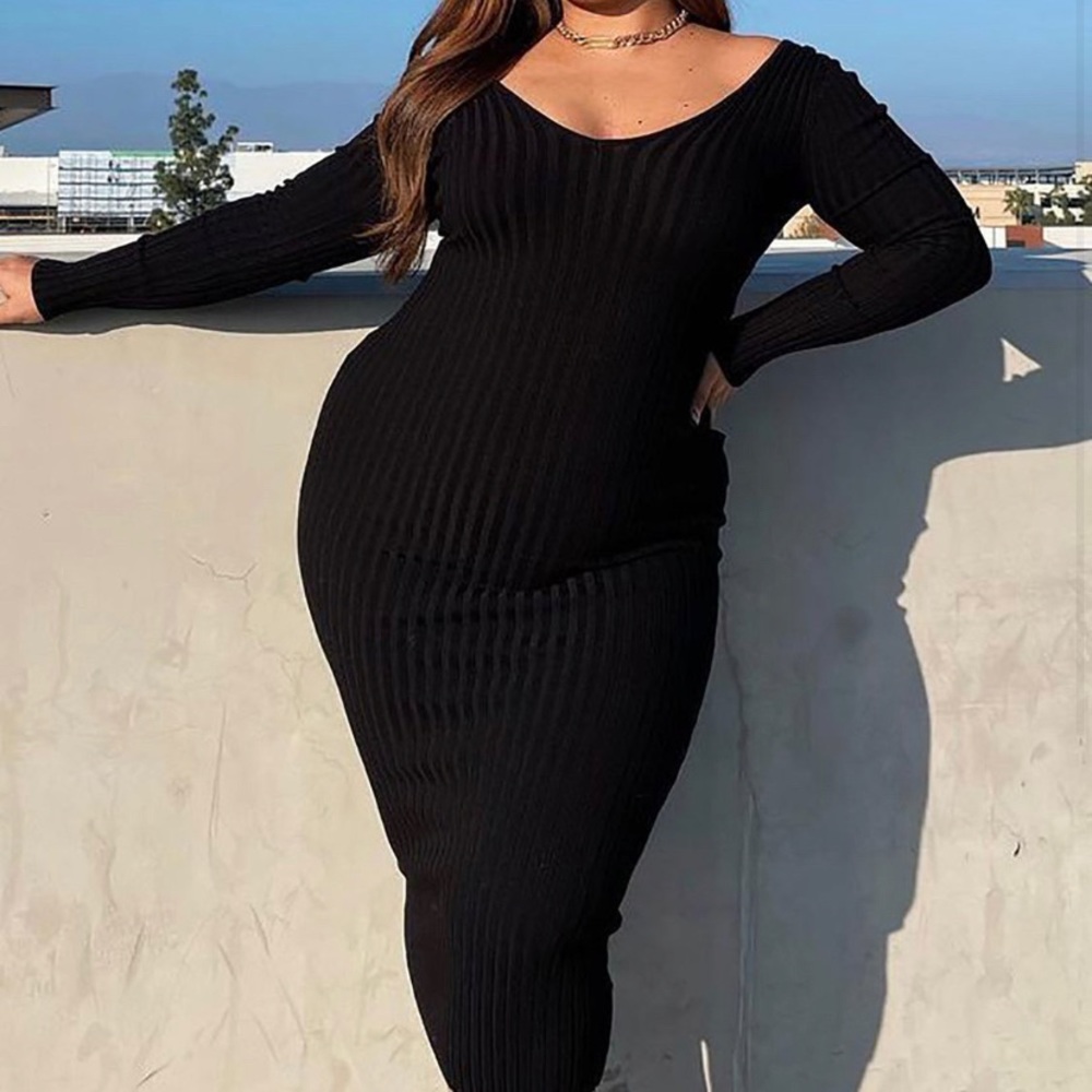 Fashion nova knit maxi dress